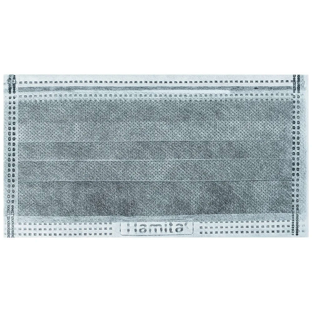 Hình ảnh Khẩu trang than hoạt tính Hamita H80+ 4 lớp hỗ trợ ngăn khói, bụi, kháng khuẩn (50 cái)
