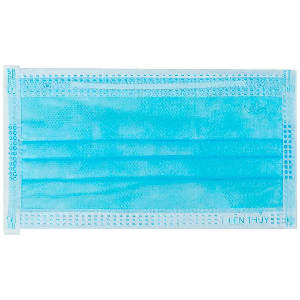 Hình ảnh Khẩu trang y tế Thiên Thủy 4 lớp hỗ trợ ngăn khói, bụi, kháng khuẩn (50 cái)