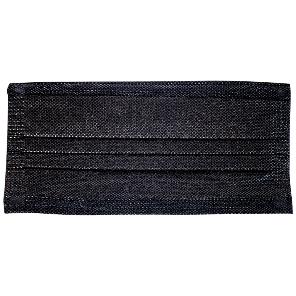 Hình ảnh Khẩu trang y tế KJ Mask màu đen 4 lớp hỗ trợ ngăn khói, bụi, kháng khuẩn (50 cái)