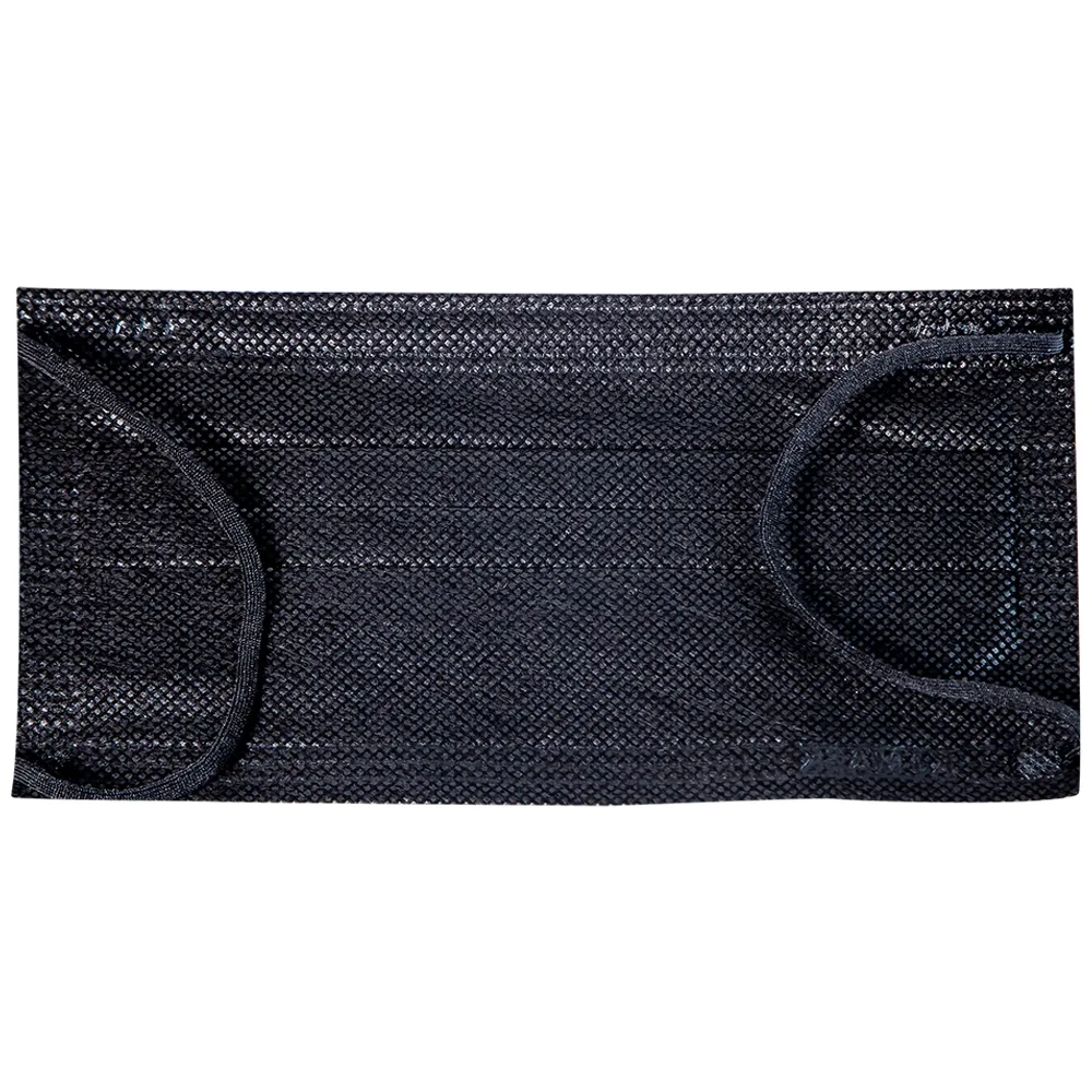 Hình ảnh Khẩu trang y tế KJ Mask màu đen 4 lớp hỗ trợ ngăn khói, bụi, kháng khuẩn (50 cái)