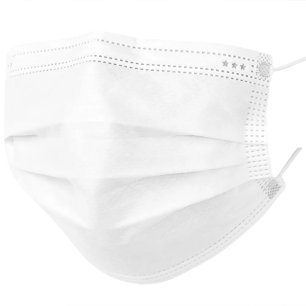 Hình ảnh Khẩu trang y tế KJ Mask màu trắng 4 lớp hỗ trợ ngăn khói, bụi, kháng khuẩn (50 cái)