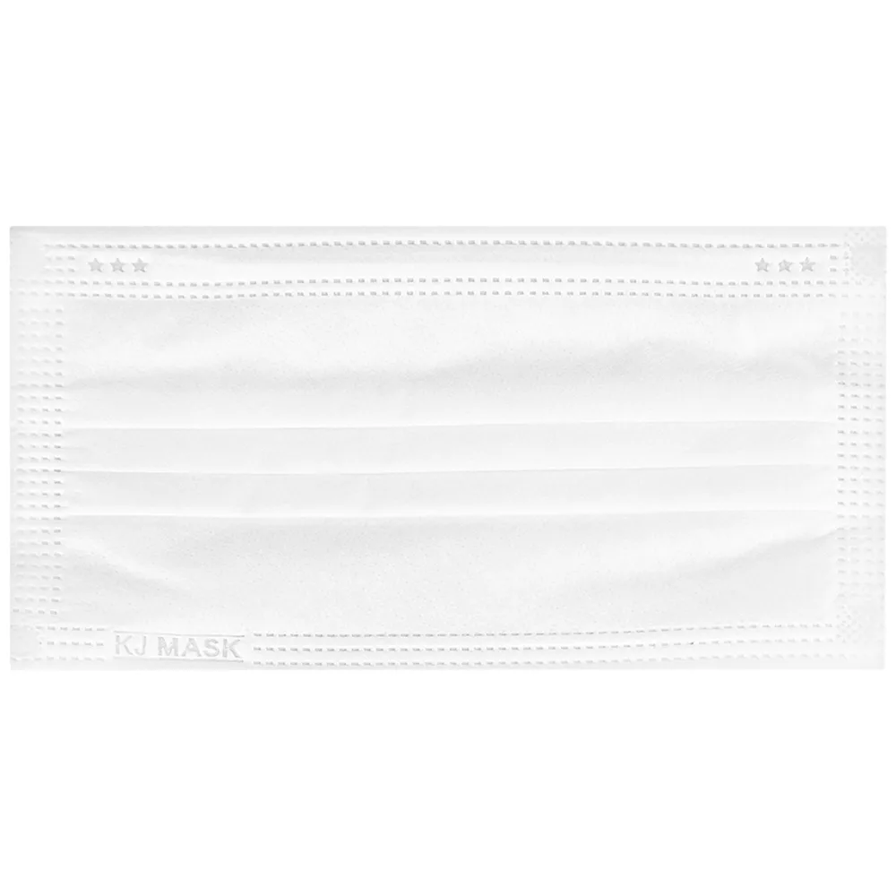 Hình ảnh Khẩu trang y tế KJ Mask màu trắng 4 lớp hỗ trợ ngăn khói, bụi, kháng khuẩn (50 cái)