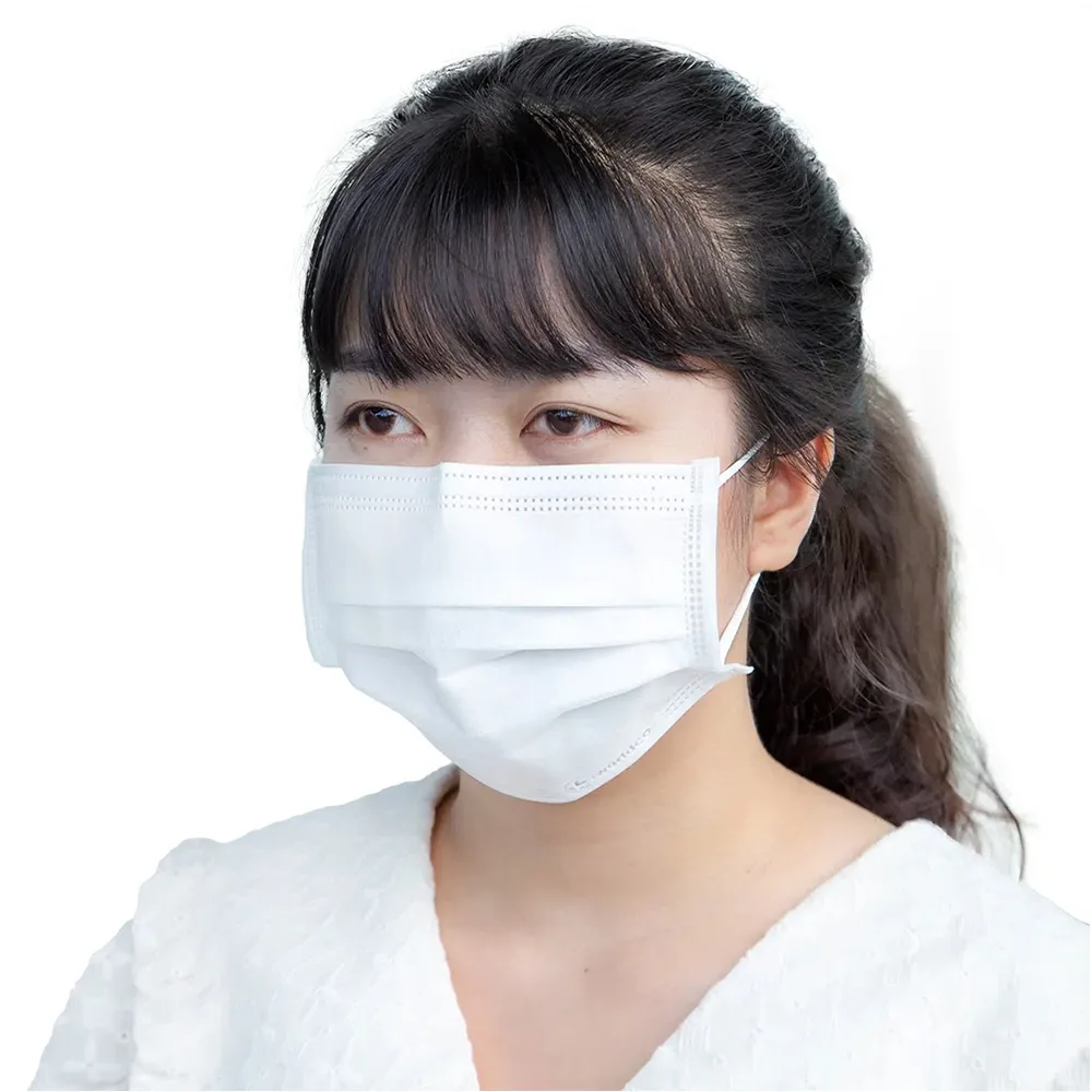 Hình ảnh Khẩu trang y tế Liworldco màu trắng 4 lớp hỗ trợ ngăn khói, bụi, kháng khuẩn (5 gói x 10 cái)