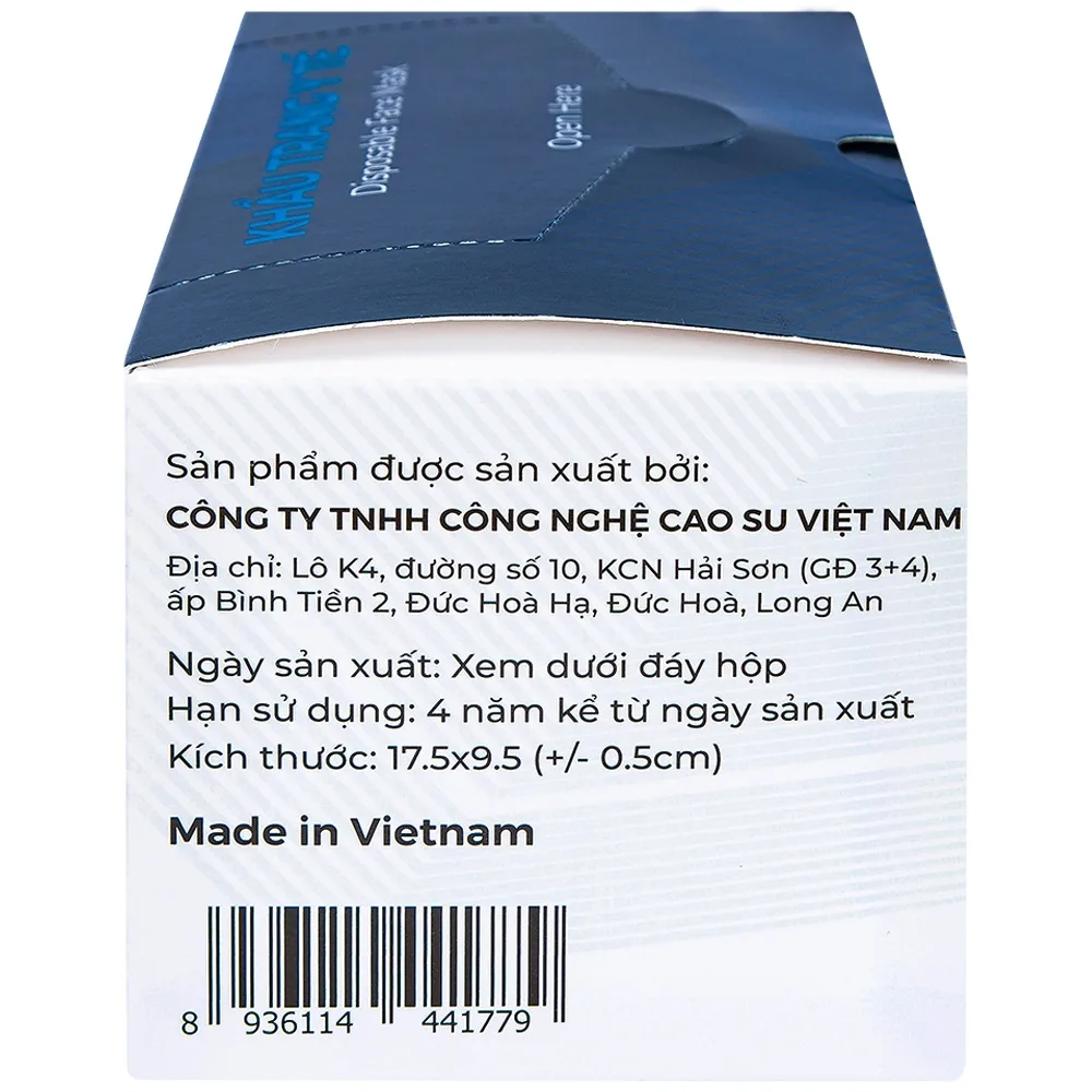 Hình ảnh Khẩu trang y tế Naturecare màu xanh 3 lớp hỗ trợ ngăn khói, bụi, kháng khuẩn (50 cái)