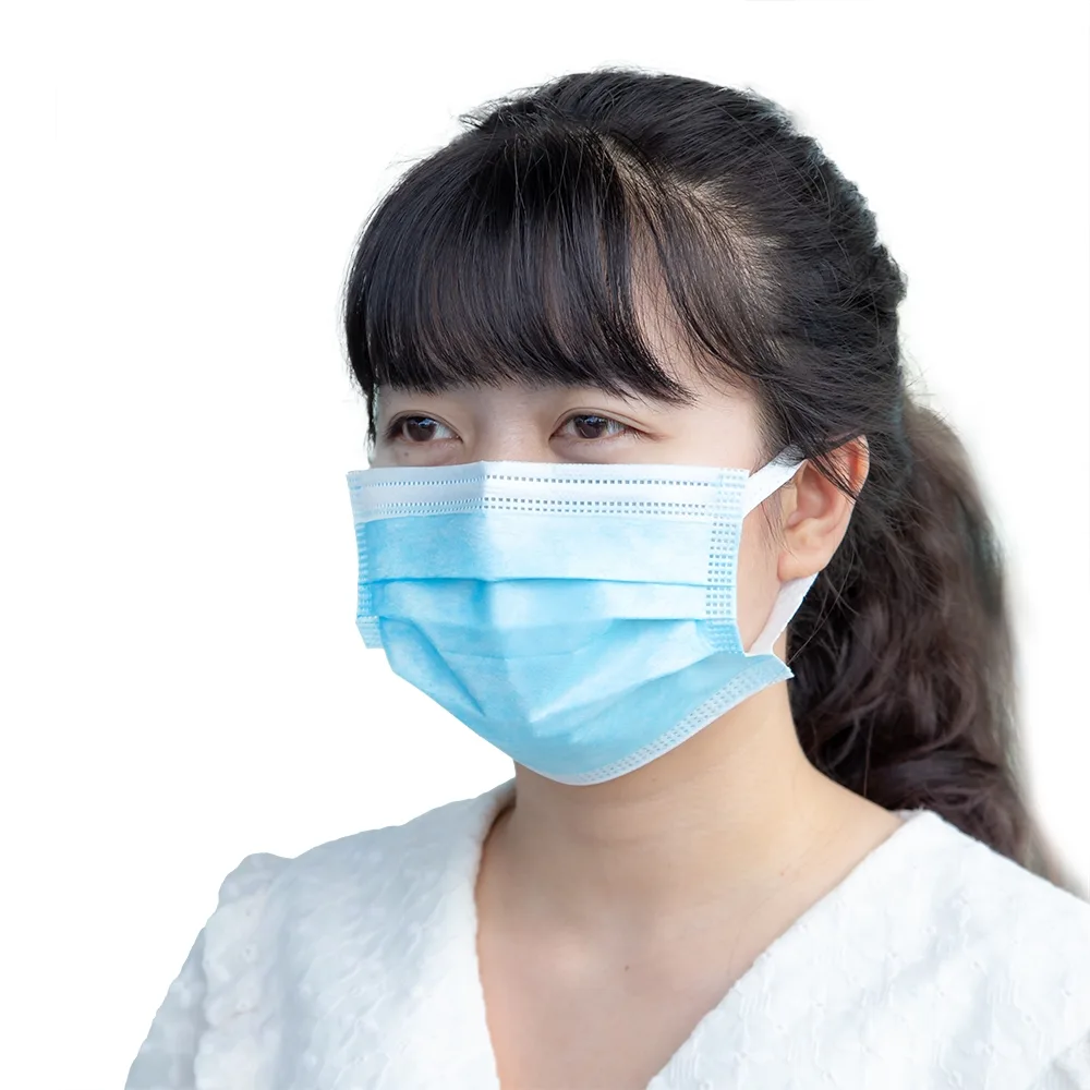 Hình ảnh Khẩu trang y tế Naturecare màu xanh 3 lớp hỗ trợ ngăn khói, bụi, kháng khuẩn (50 cái)