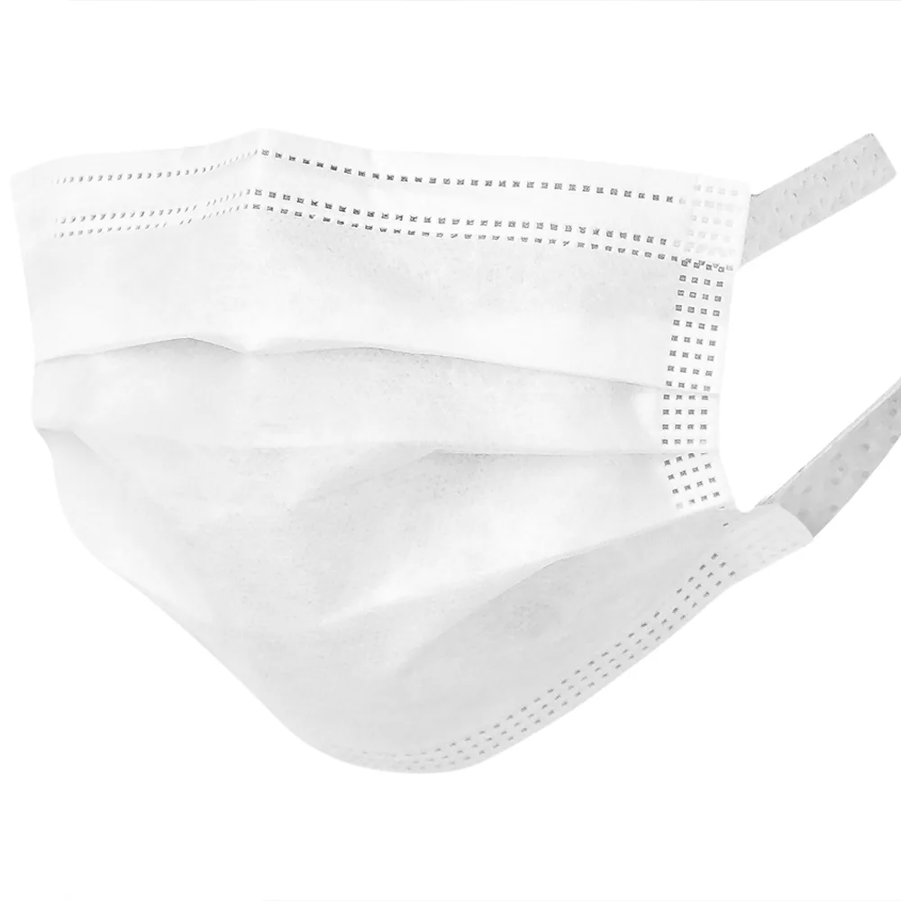 Hình ảnh Khẩu trang y tế Naturecare màu trắng 3 lớp hỗ trợ ngăn khói, bụi, kháng khuẩn (50 cái)