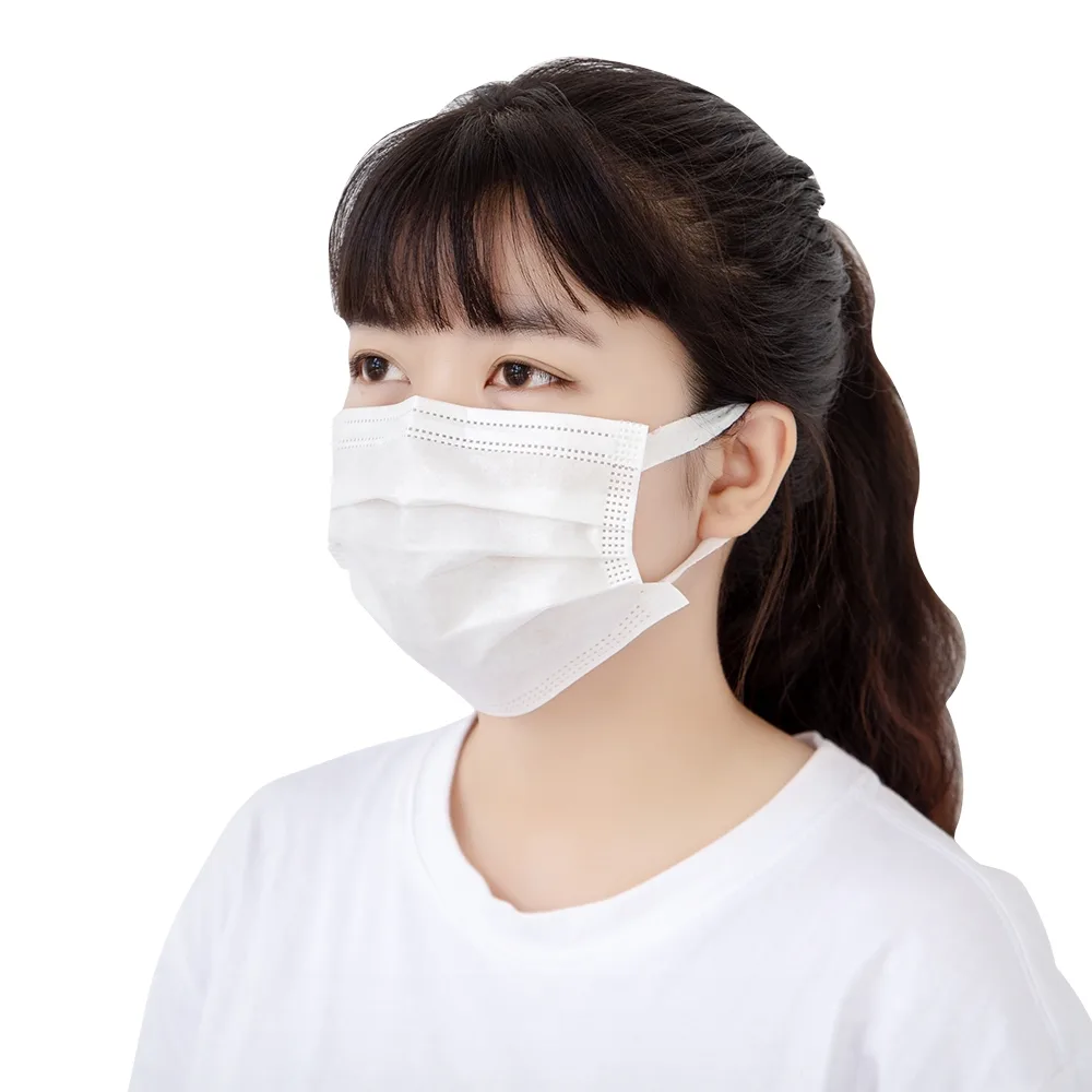 Hình ảnh Khẩu trang y tế Naturecare màu trắng 3 lớp hỗ trợ ngăn khói, bụi, kháng khuẩn (50 cái)