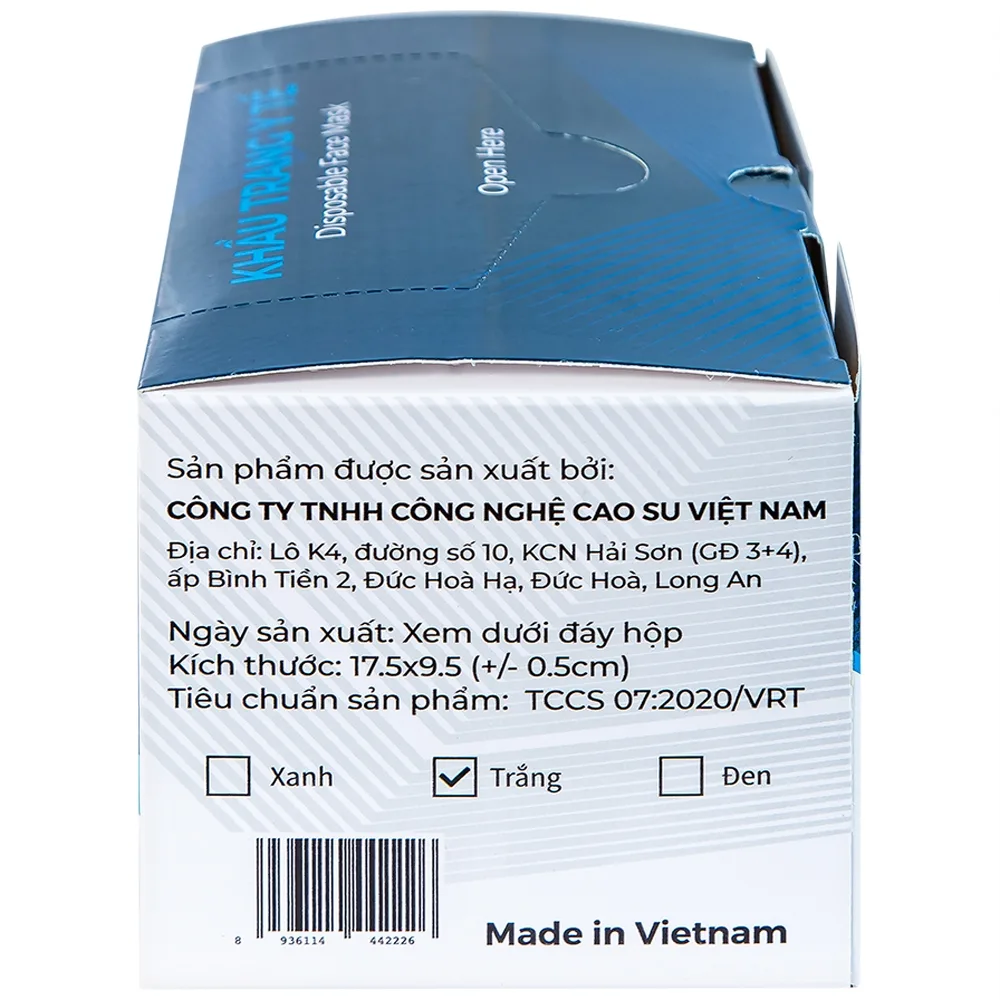 Hình ảnh Khẩu trang y tế Naturecare màu trắng 3 lớp hỗ trợ ngăn khói, bụi, kháng khuẩn (50 cái)