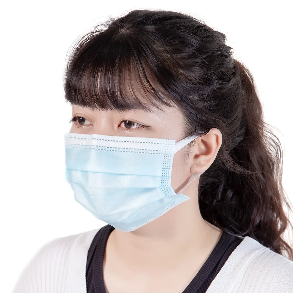 Hình ảnh Khẩu trang y tế Safefit màu xanh 4 lớp hỗ trợ ngăn khói, bụi, kháng khuẩn (50 cái)
