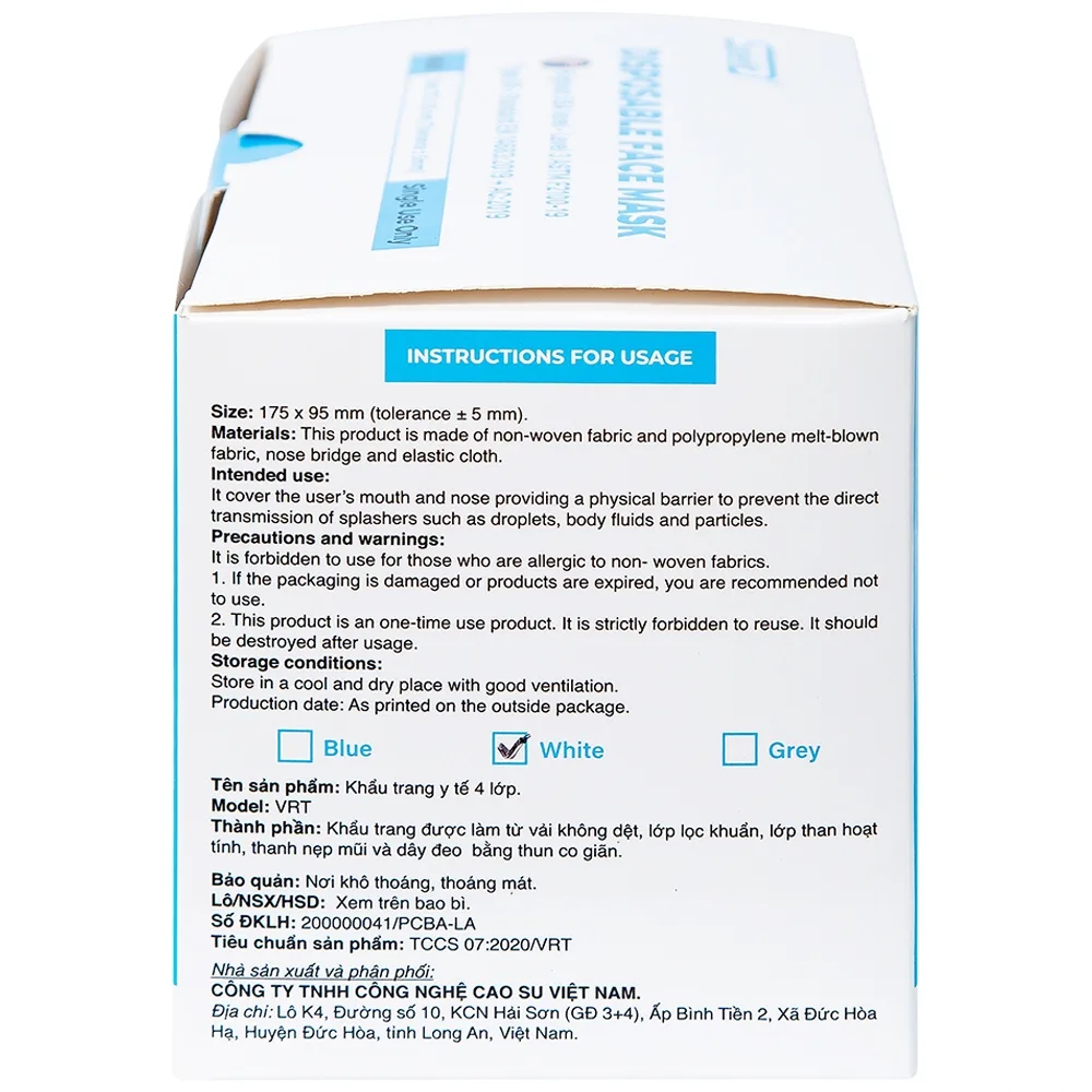 Hình ảnh Khẩu trang y tế Safefit màu trắng 4 lớp hỗ trợ ngăn khói, bụi, kháng khuẩn (50 cái)