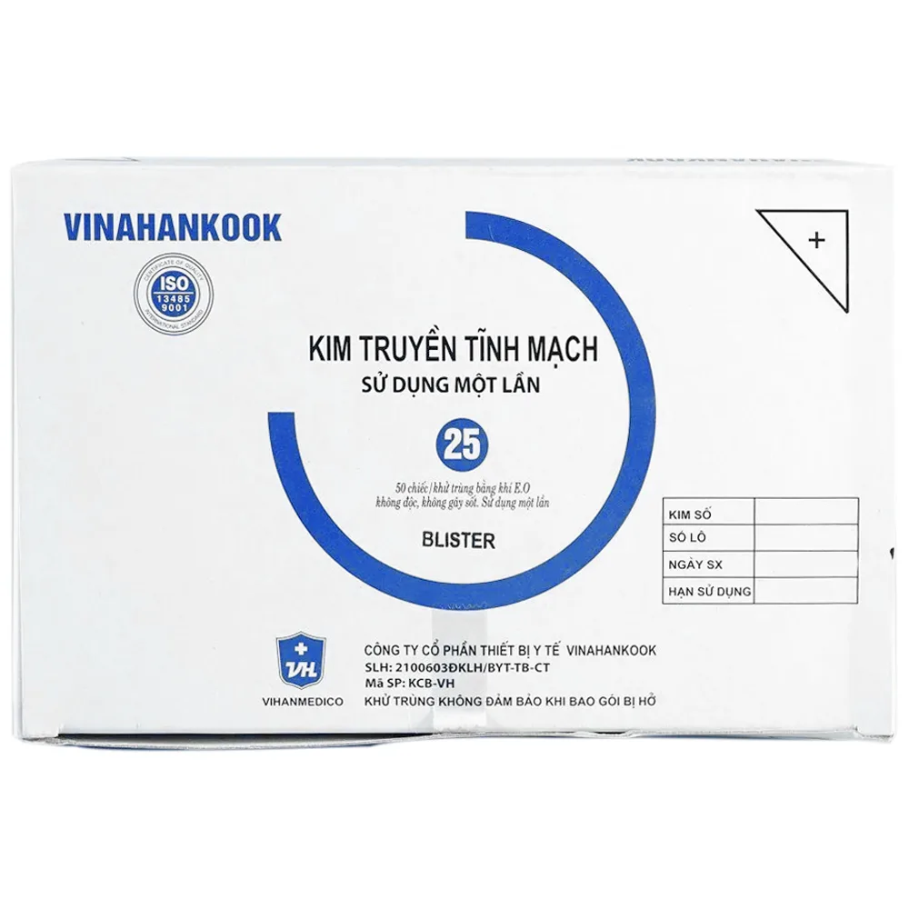 Hình ảnh Kim bướm 25 Vinahankook truyền tĩnh mạch (50 Cây)