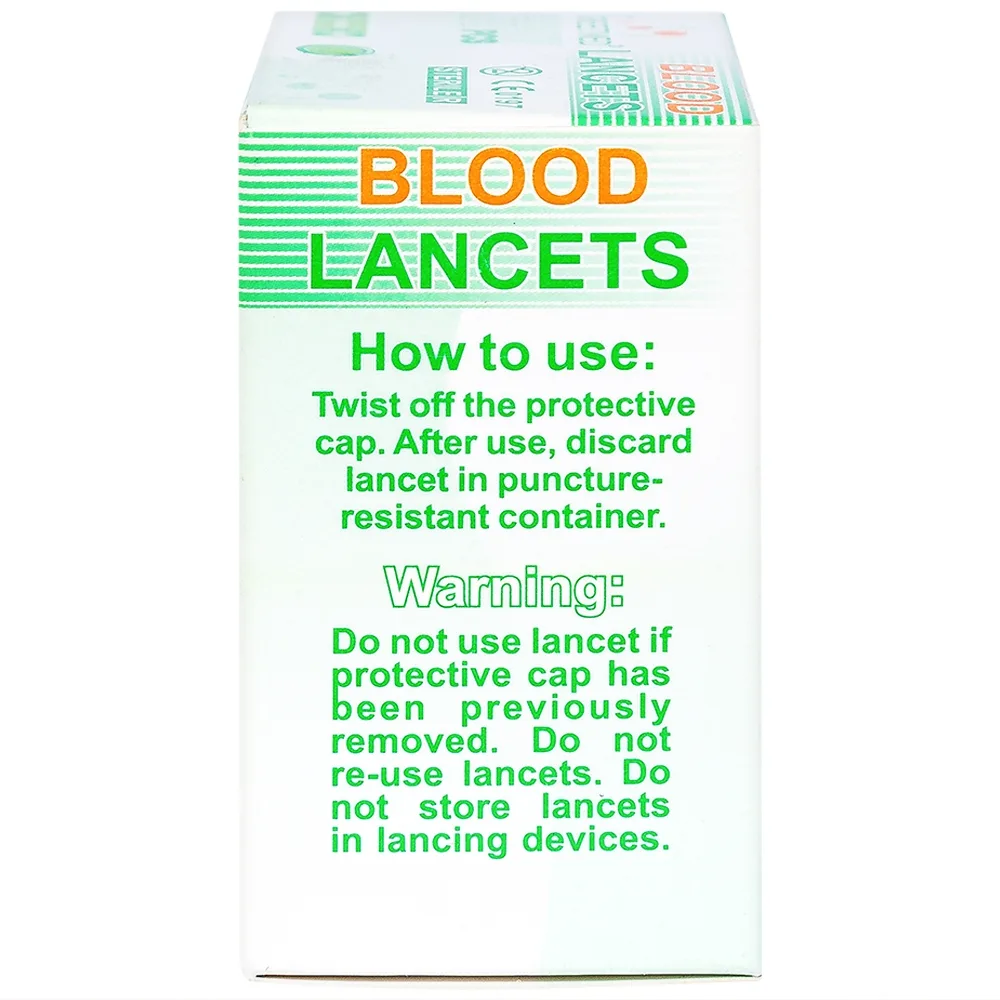 Hình ảnh Kim lấy máu Blood Lancets Greetmed dùng cho máy đo đường huyết (100 cái)