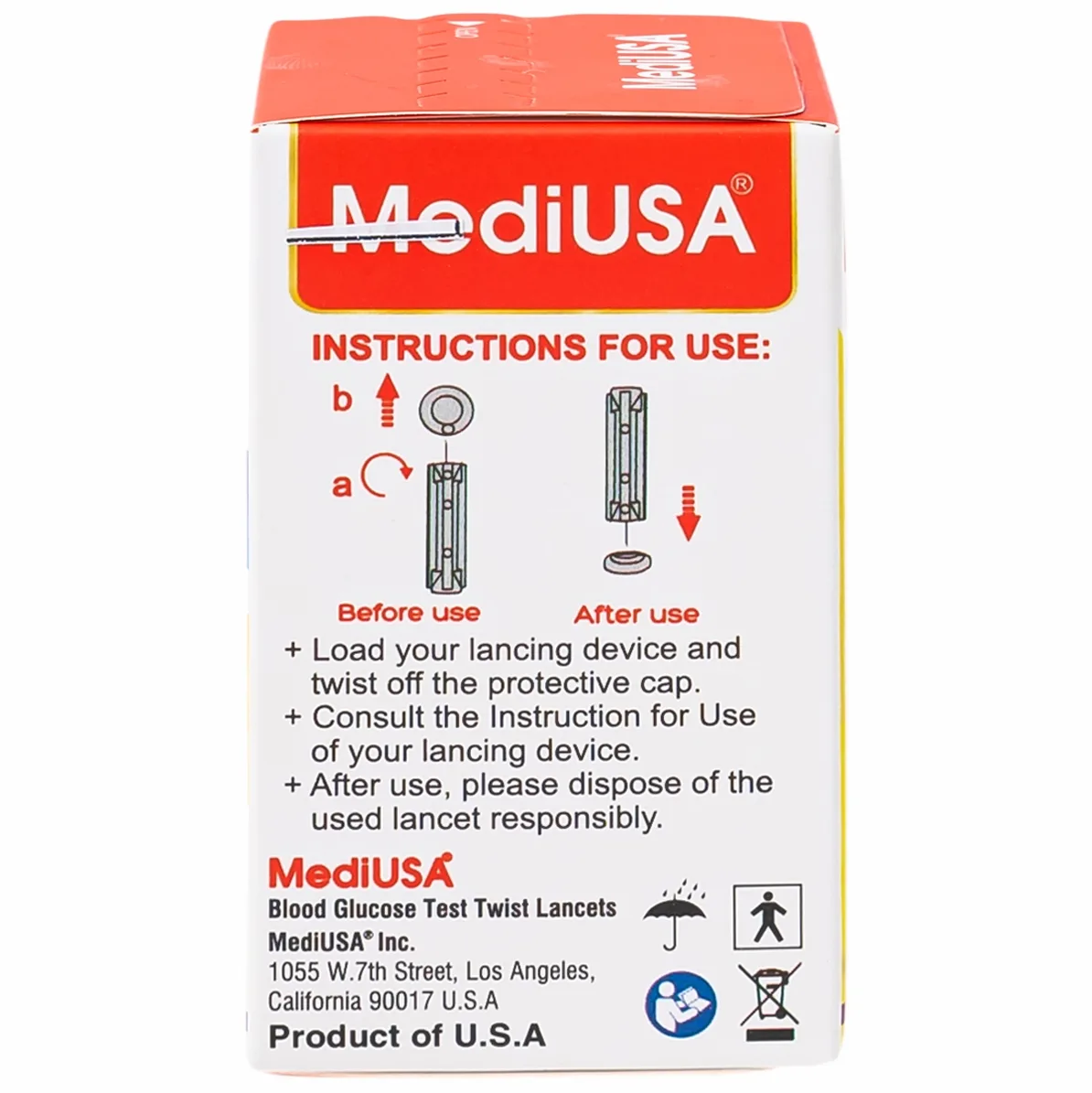 Hình ảnh Kim lấy máu MediUSA MM3300 dùng cho máy đo đường huyết (25 cái)