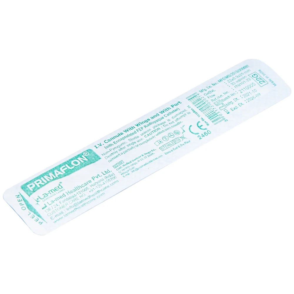 Hình ảnh Kim tiêm tĩnh mạch 22g/25mm Primaflon Lamed hạn chế lệch vỡ vein khi dẫn truyền dịch (100 cây)
