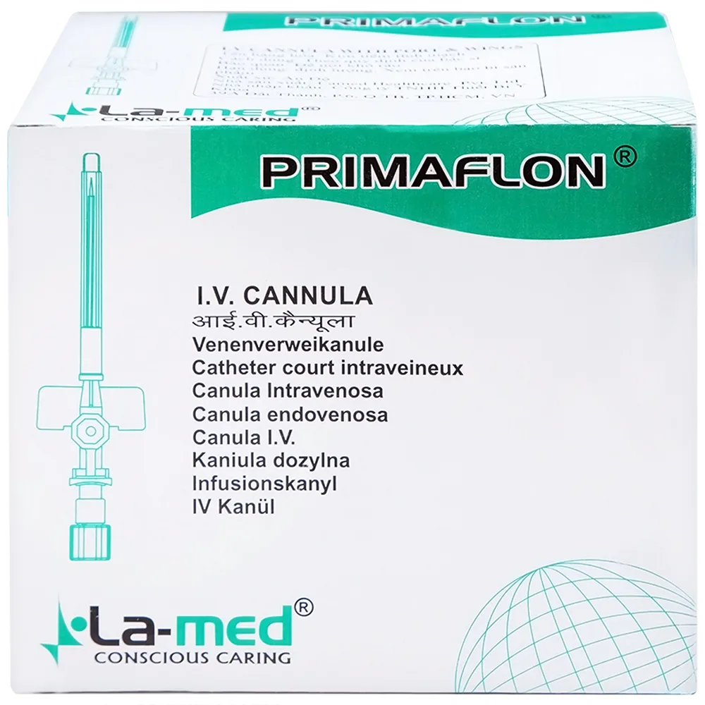 Hình ảnh Kim tiêm tĩnh mạch 22g/25mm Primaflon Lamed hạn chế lệch vỡ vein khi dẫn truyền dịch (100 cây)