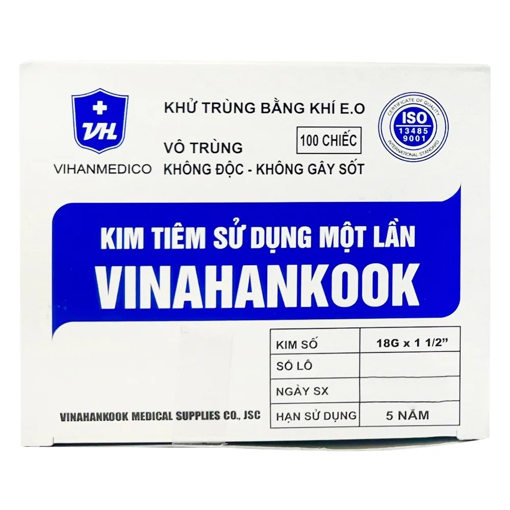 Hình ảnh Kim rút thuốc 18 Vinahankook hỗ trợ quá trình rút thuốc từ lọ hoặc ống tiêm