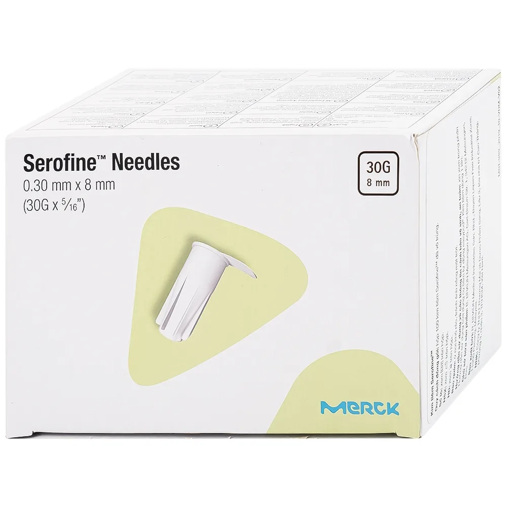 Hình ảnh Kim tiêm Serofine Needles 30g Merck điều trị bệnh tiểu đường bằng insulin (100 cái)