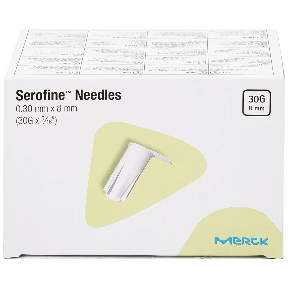 Hình ảnh Kim tiêm Serofine Needles 30g Merck điều trị bệnh tiểu đường bằng insulin (100 cái)