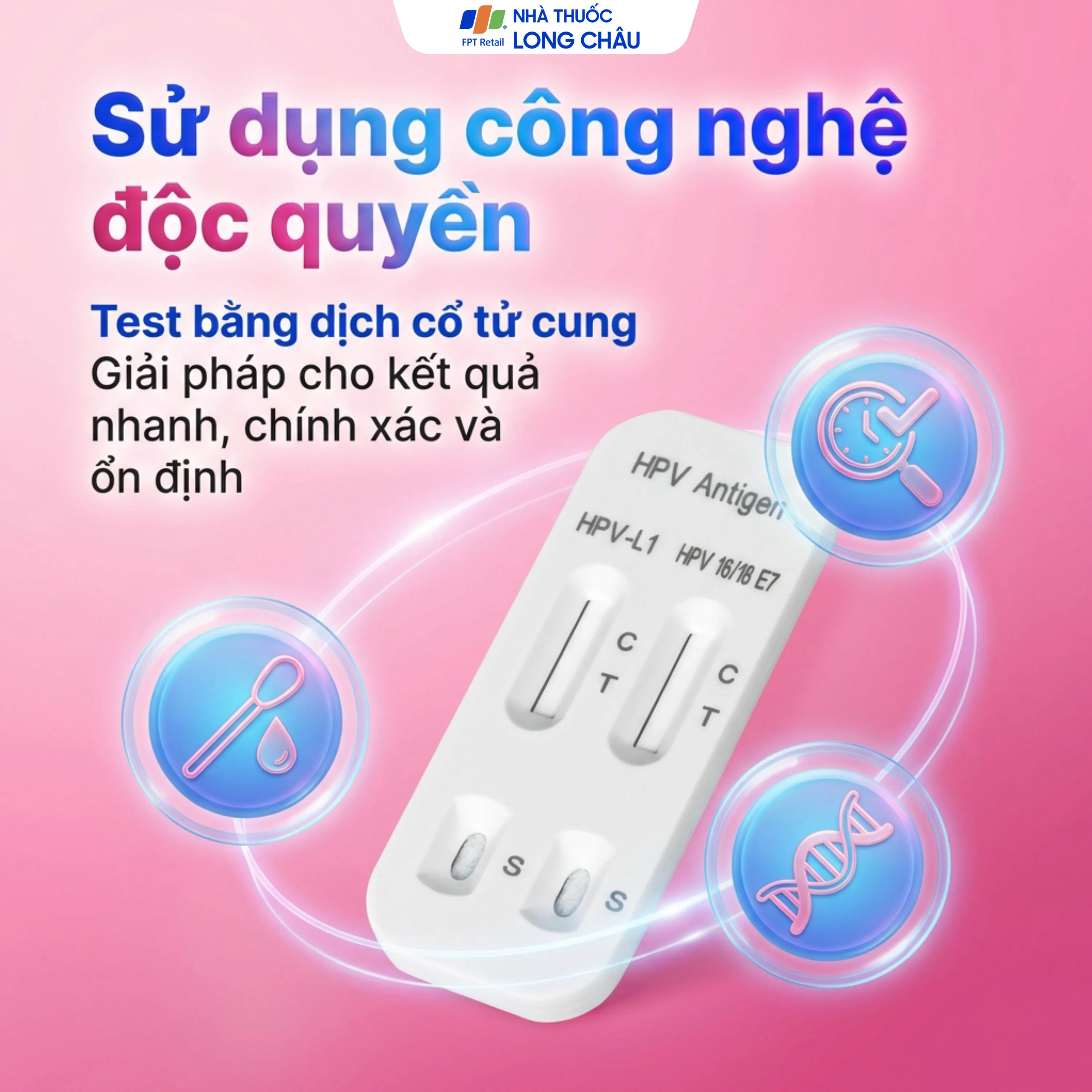Hình ảnh Kit test HPV Accufast L1/E7 giúp phát hiện sớm nguy cơ ung thư cổ tử cung (1 kít)