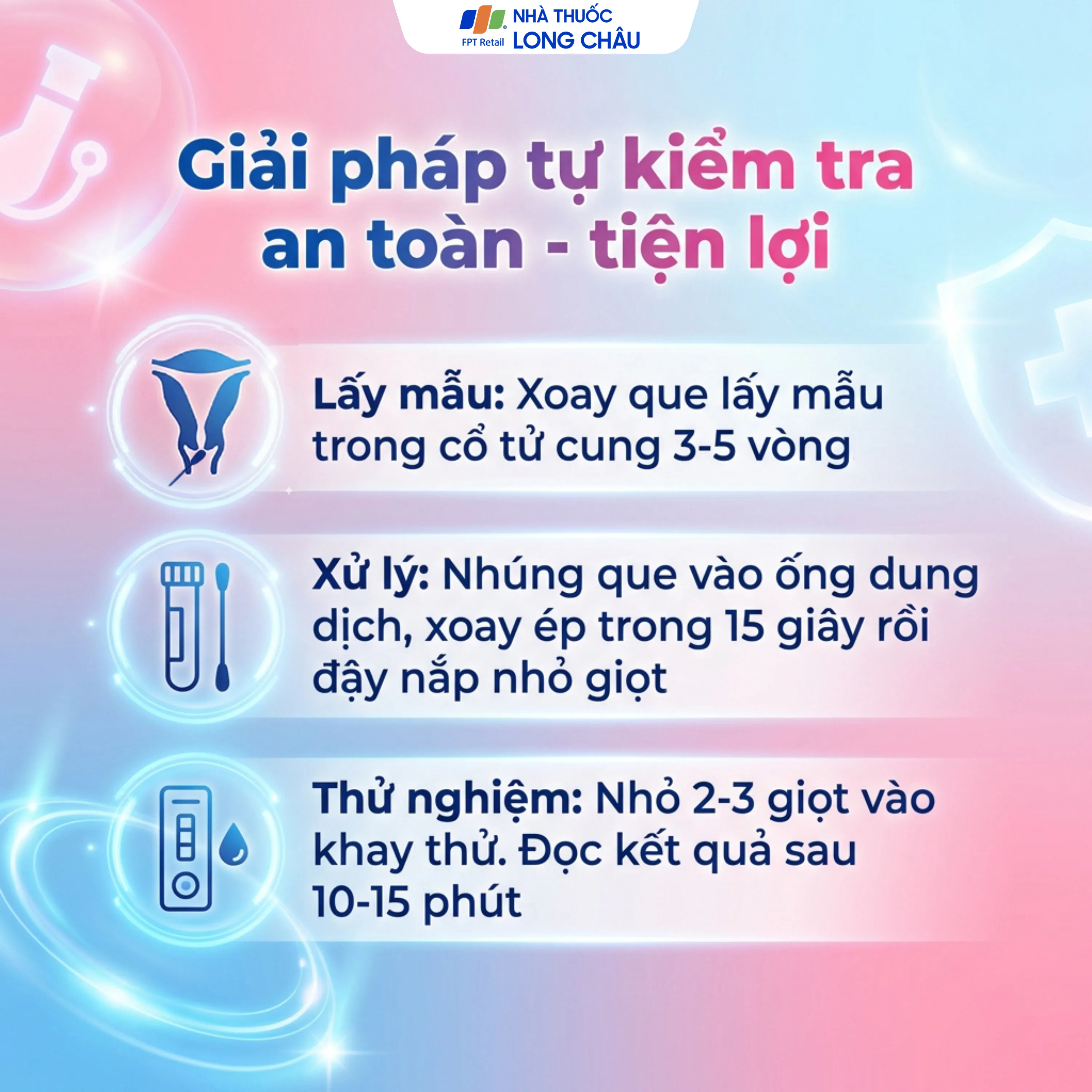 Hình ảnh Kit test HPV Accufast L1/E7 giúp phát hiện sớm nguy cơ ung thư cổ tử cung (1 kít)