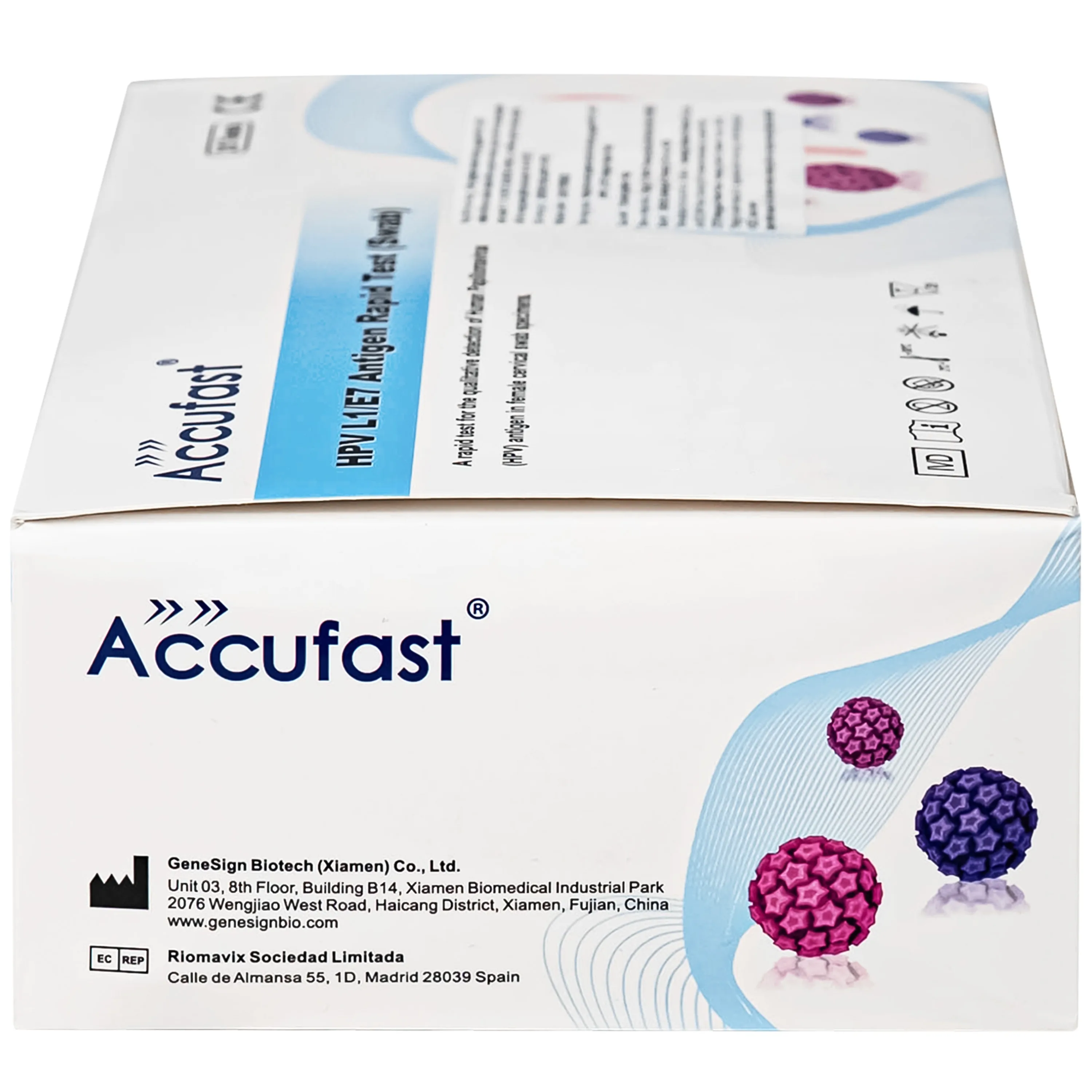 Hình ảnh Kit test HPV Accufast L1/E7 giúp phát hiện sớm nguy cơ ung thư cổ tử cung (25 kít)