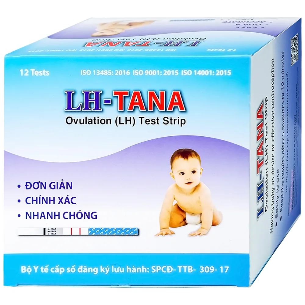 Hình ảnh Que thử rụng trứng LH-Tana hỗ trợ phát hiện ngày rụng trứng nhanh chóng, đơn giản (12 que)