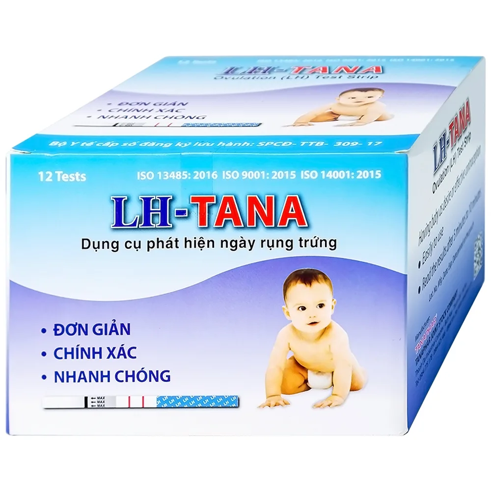 Hình ảnh Que thử rụng trứng LH-Tana hỗ trợ phát hiện ngày rụng trứng nhanh chóng, đơn giản (12 que)