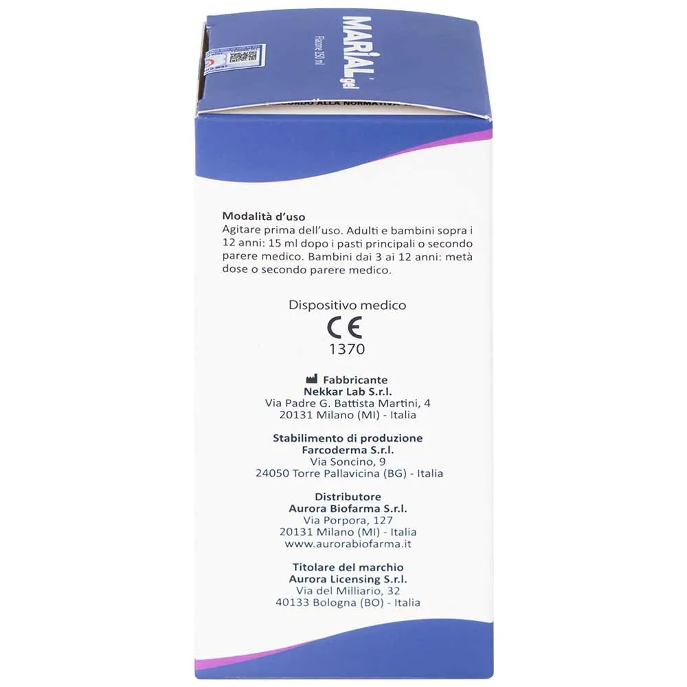 Hình ảnh Marial Gel chống trào ngược dạ dày thực quản, bảo vệ, tái tạo và phục hồi niêm mạc họng (150ml)