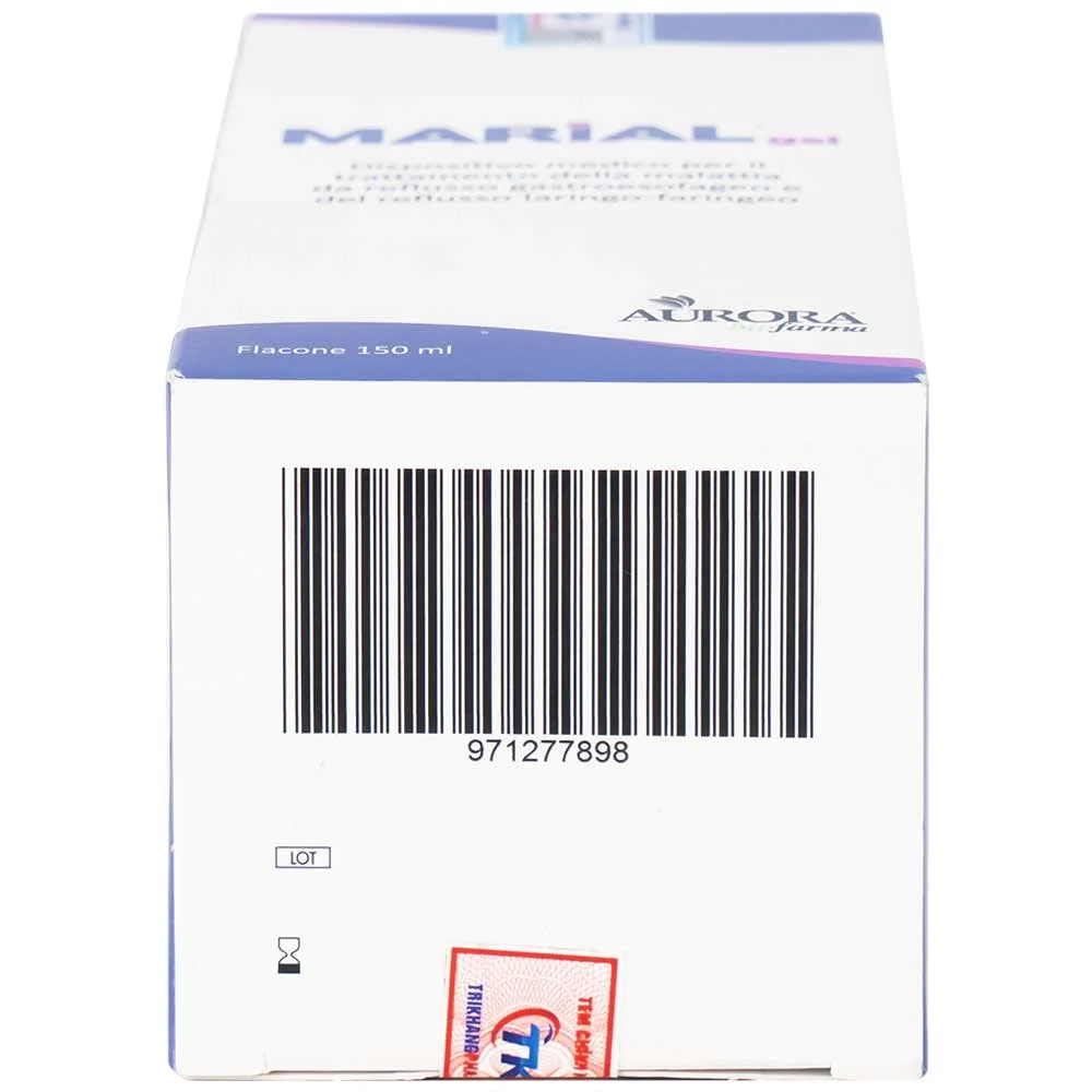 Hình ảnh Marial Gel chống trào ngược dạ dày thực quản, bảo vệ, tái tạo và phục hồi niêm mạc họng (150ml)