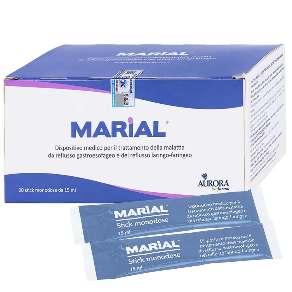 Hình ảnh Marial Gel chống trào ngược dạ dày thực quản, bảo vệ, tái tạo và phục hồi niêm mạc họng (20 gói x 15ml)