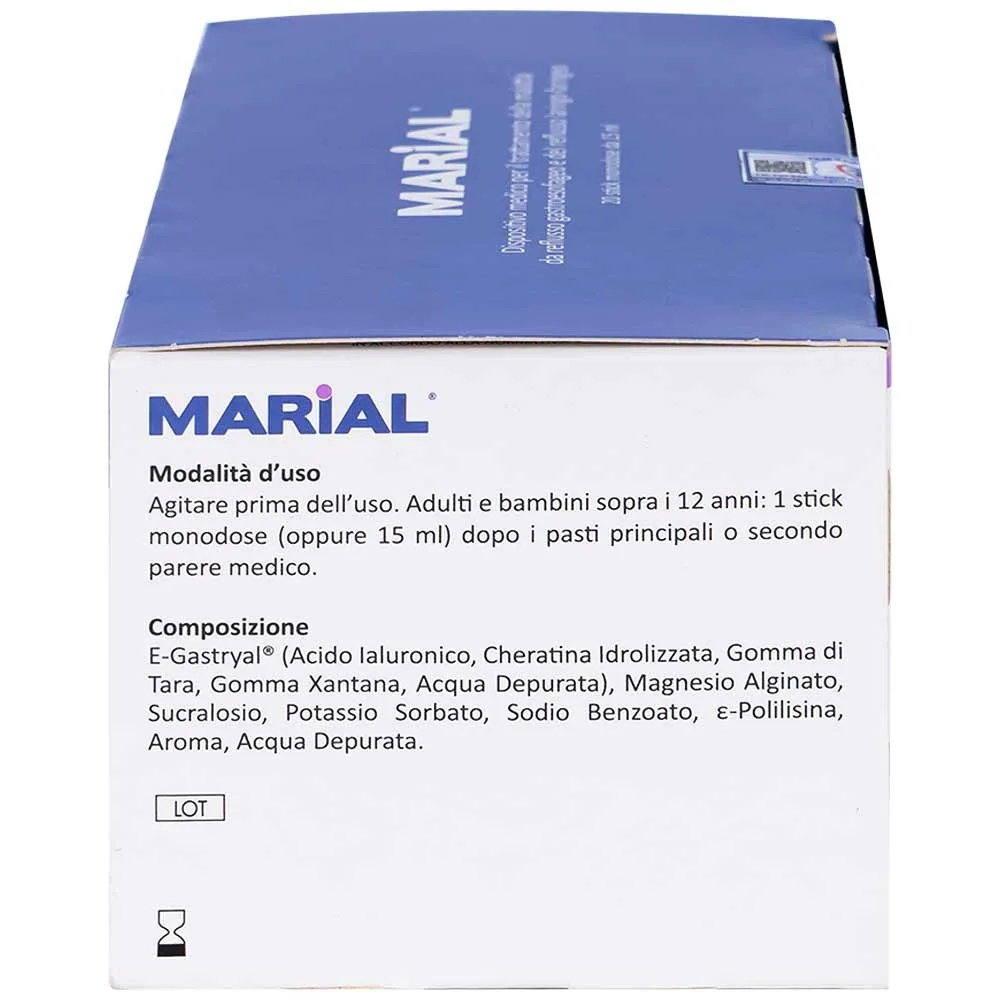 Hình ảnh Marial Gel chống trào ngược dạ dày thực quản, bảo vệ, tái tạo và phục hồi niêm mạc họng (20 gói x 15ml)