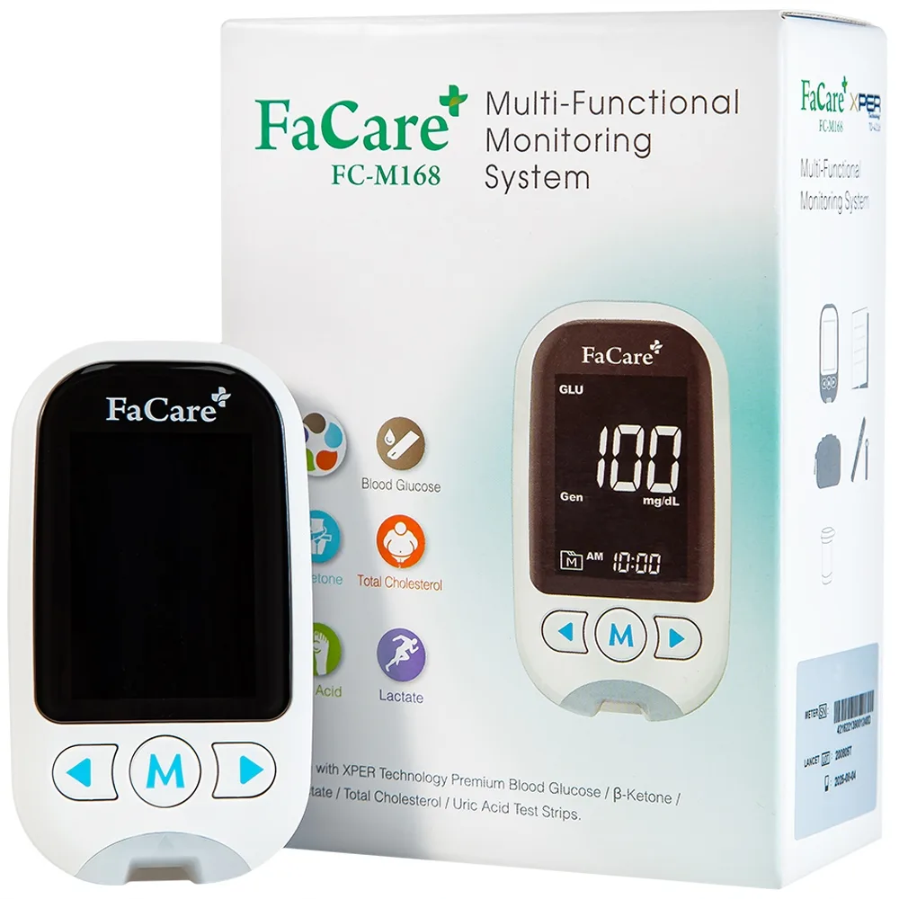 Hình ảnh Máy đo 5 in 1 FaCare+ FC-M168 (TD-4216) Bluetooth hỗ trợ đo Cholesterol, Acid Uric, Glucose