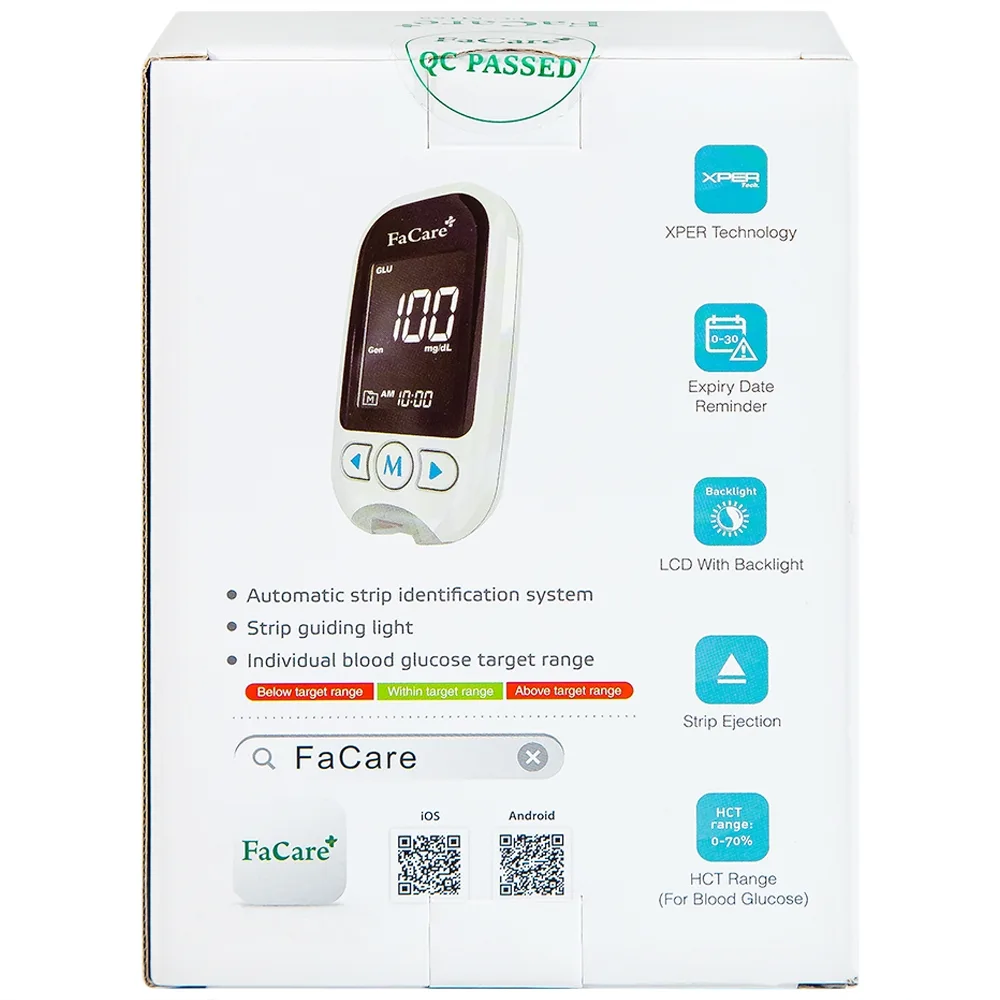 Hình ảnh Máy đo 5 in 1 FaCare+ FC-M168 (TD-4216) Bluetooth hỗ trợ đo Cholesterol, Acid Uric, Glucose 