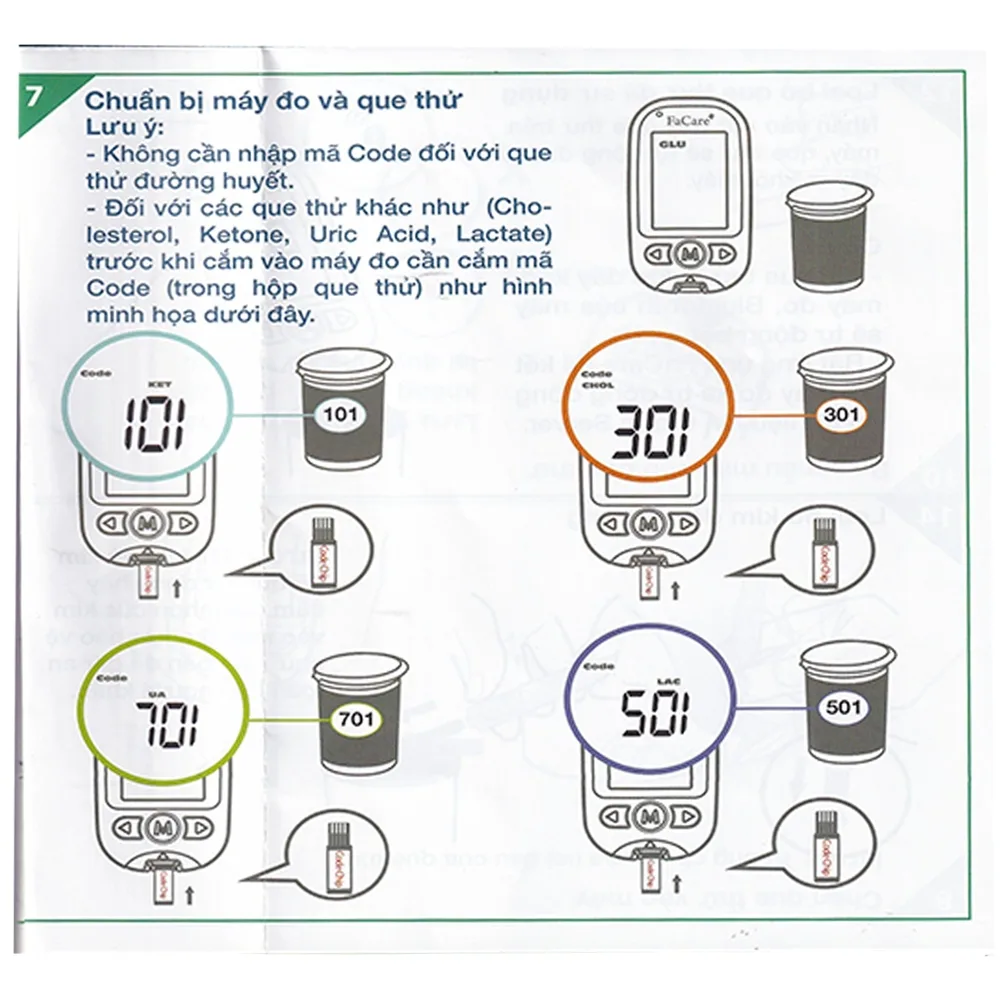 Hình ảnh Máy đo 5 in 1 FaCare+ FC-M168 (TD-4216) Bluetooth hỗ trợ đo Cholesterol, Acid Uric, Glucose 