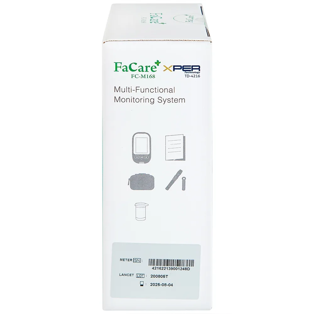 Hình ảnh Máy đo 5 in 1 FaCare+ FC-M168 (TD-4216) Bluetooth hỗ trợ đo Cholesterol, Acid Uric, Glucose 