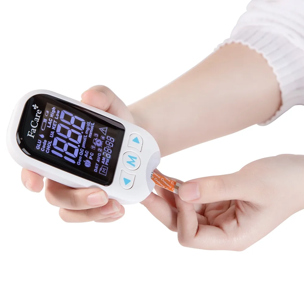 Hình ảnh Máy đo 5 in 1 FaCare+ FC-M168 (TD-4216) Bluetooth hỗ trợ đo Cholesterol, Acid Uric, Glucose 