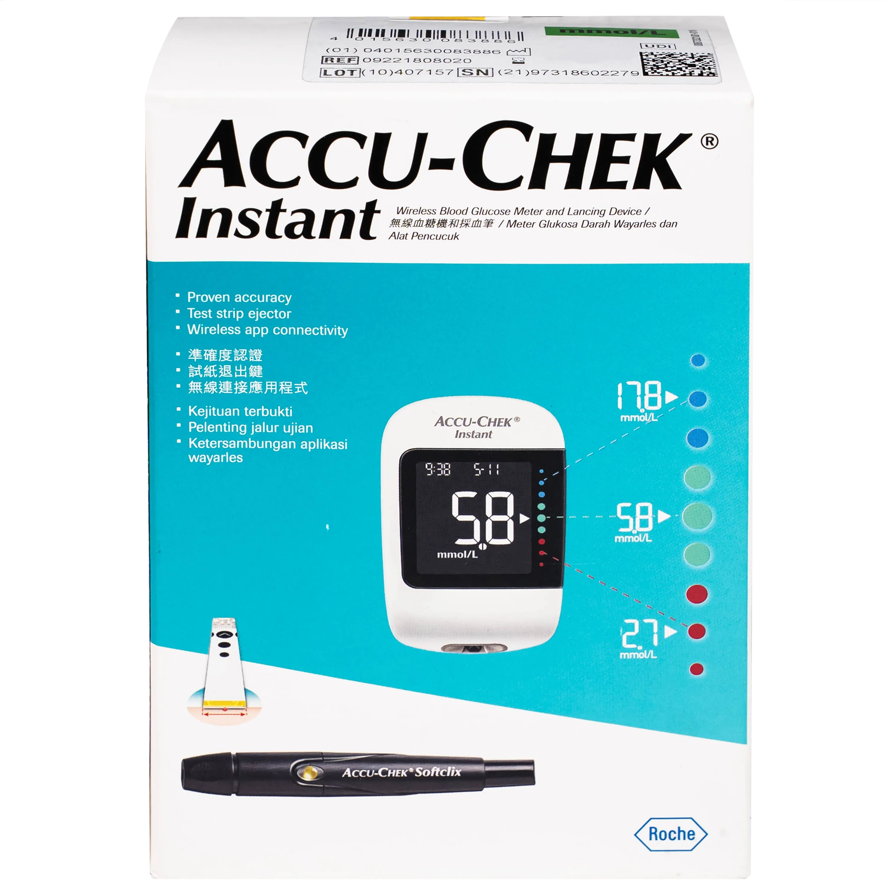 Hình ảnh Máy đo đường huyết Accu Chek Instant hỗ trợ theo dõi, kiểm soát lượng đường trong máu