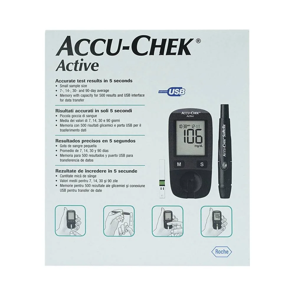 Hình ảnh Máy đo đường huyết cầm tay Accu-Chek Active giúp kiểm tra lượng đường trong máu chính xác, nhanh chóng