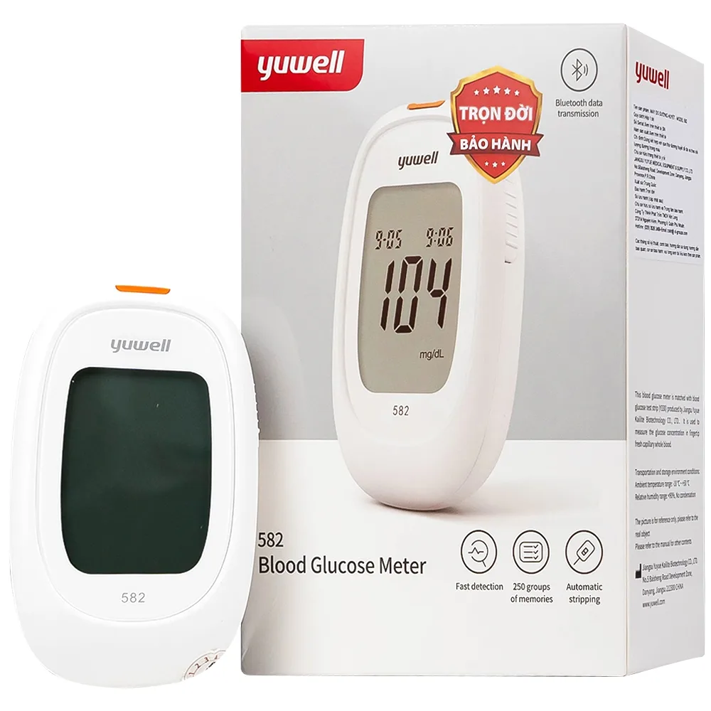 Hình ảnh Máy đo đường huyết Yuwell 582 theo dõi, kiểm soát lượng đường trong máu 