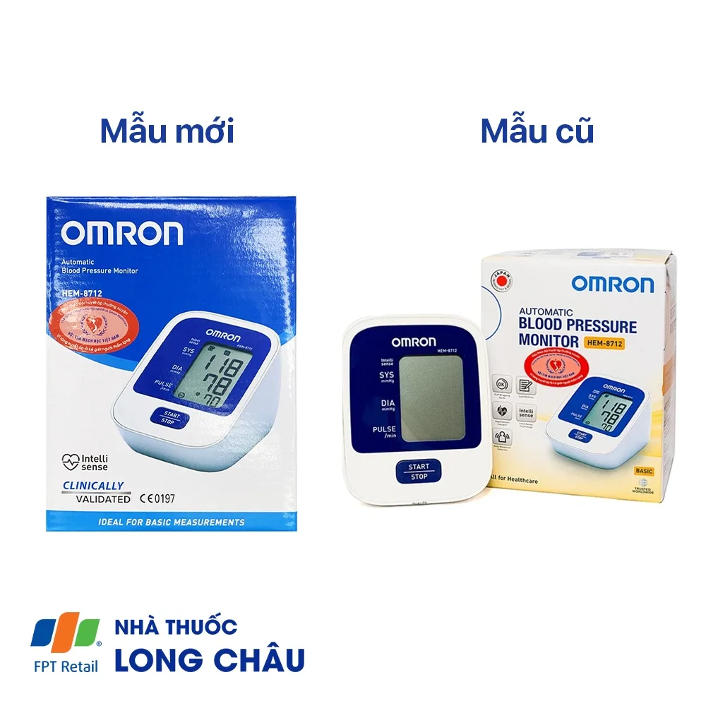 Hình ảnh Máy đo huyết áp bắp tay tự động Omron HEM-8712 công nghệ IntelliWrap, lưu kết quả đo lần cuối