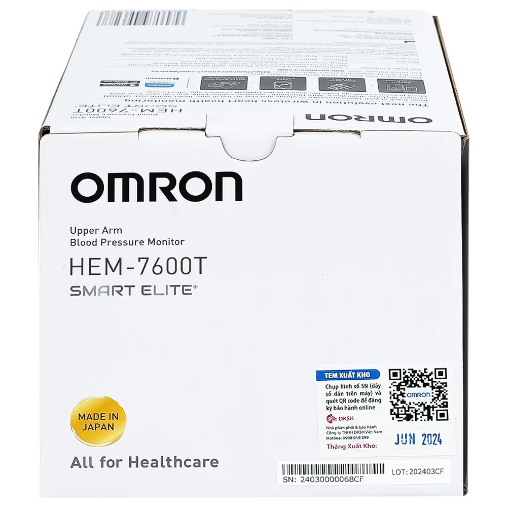 Hình ảnh Máy đo huyết áp bắp tay cao cấp không dây Omron HEM-7600T
