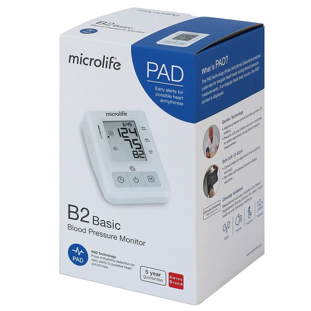 Hình ảnh Máy đo huyết áp bắp tay Microlife B2 Basic thế hệ mới cho độ chính xác cao, dễ sử dụng