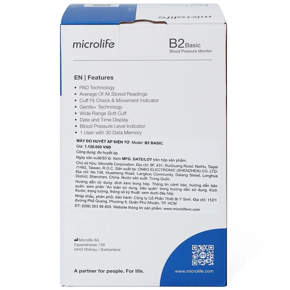 Hình ảnh Máy đo huyết áp bắp tay Microlife B2 Basic thế hệ mới cho độ chính xác cao, dễ sử dụng