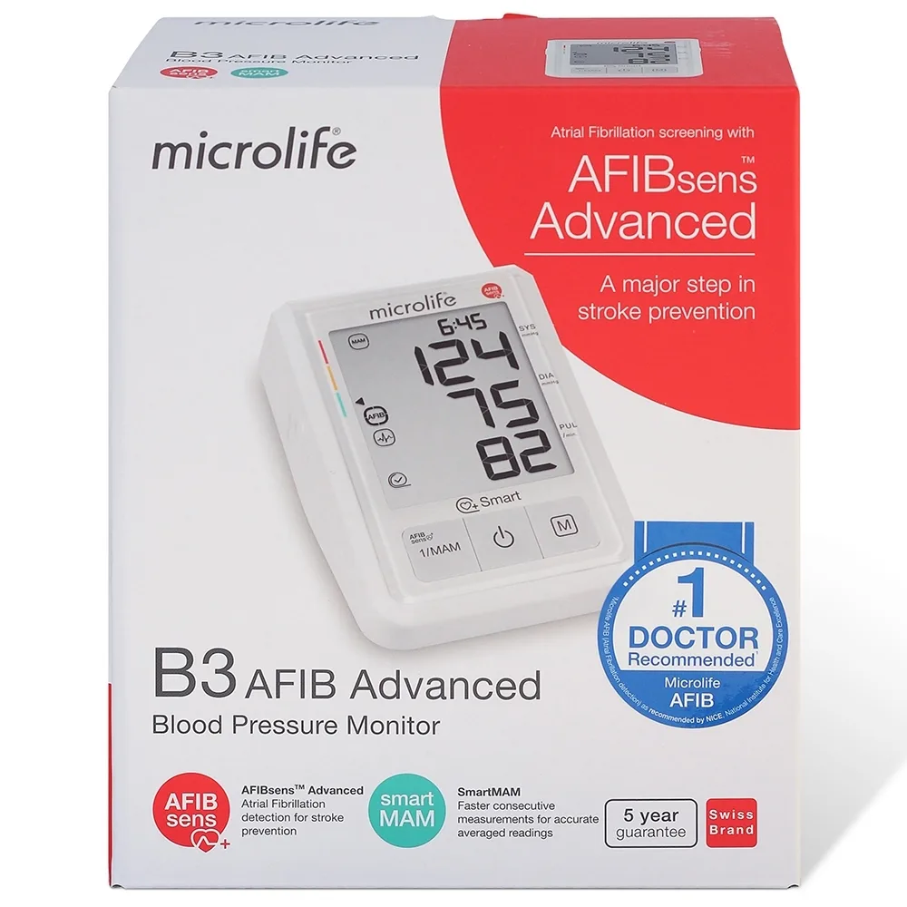 Hình ảnh Máy đo huyết áp bắp tay Microlife B3 AFIB Advanced hỗ trợ đo huyết áp, cảnh báo đột quỵ
