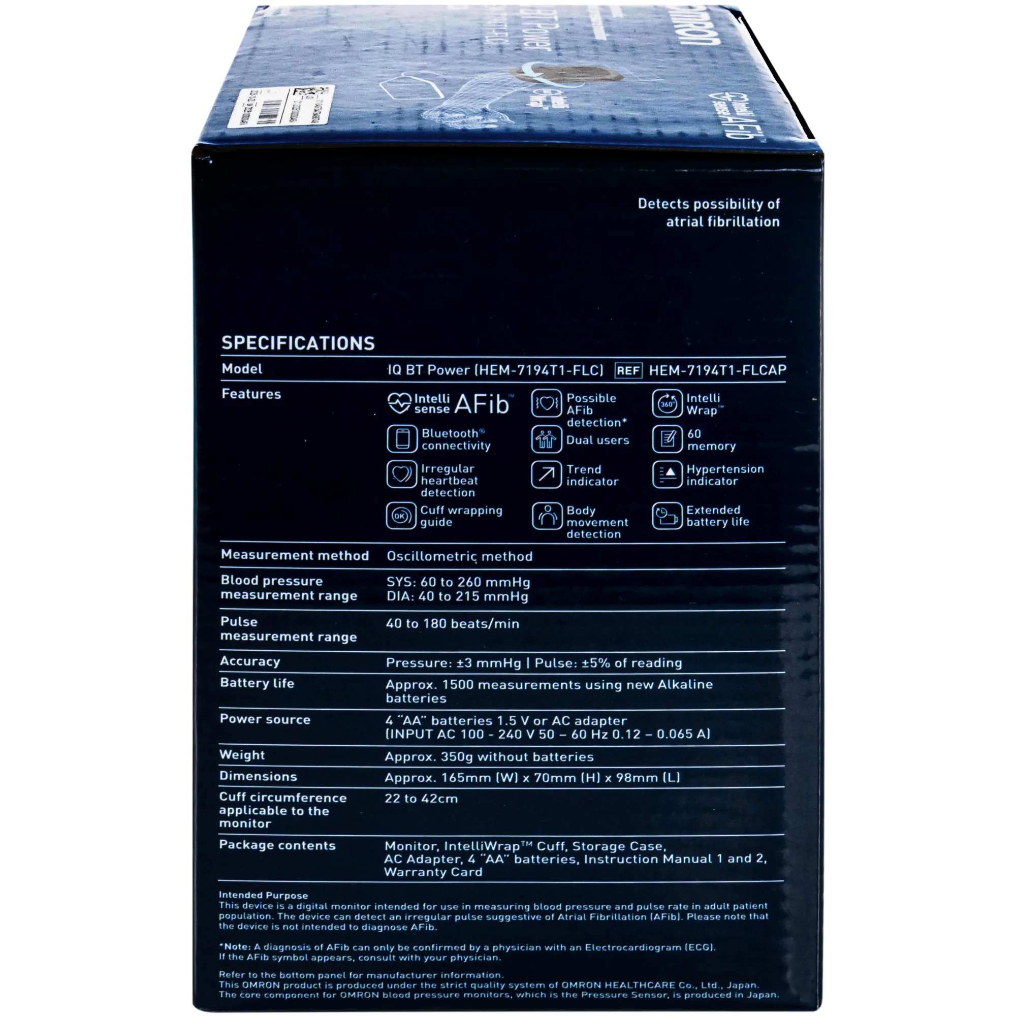 Hình ảnh Máy đo huyết áp bắp tay Omron IQ BT Power Hem 7194T1 Flc Afib hỗ trợ đo huyết áp, cảnh báo đột quỵ