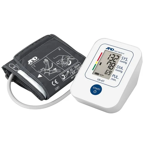 Hình ảnh Máy đo huyết áp bắp tay tự động AND UA-611 hỗ trợ đo huyết áp và nhịp tim