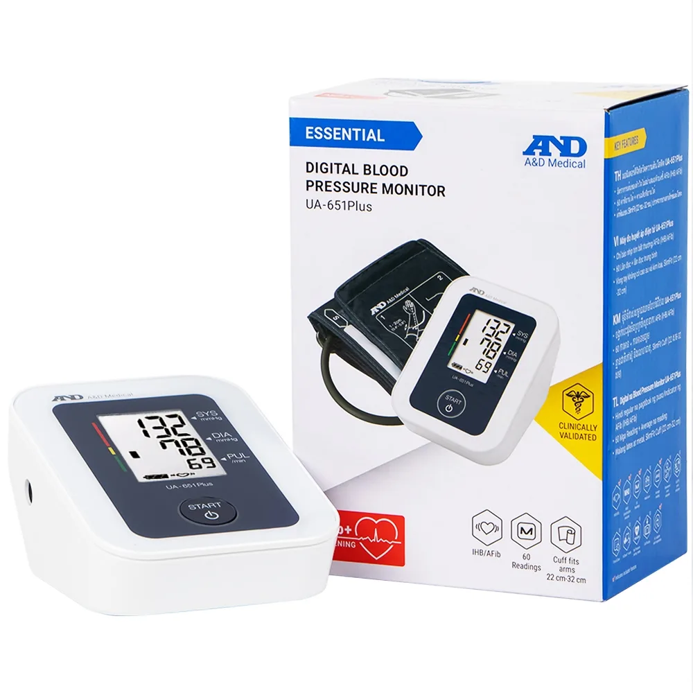 Hình ảnh Máy đo huyết áp bắp tay tự động AND UA-651 Plus hỗ trợ đo huyết áp, cảnh báo đột quỵ