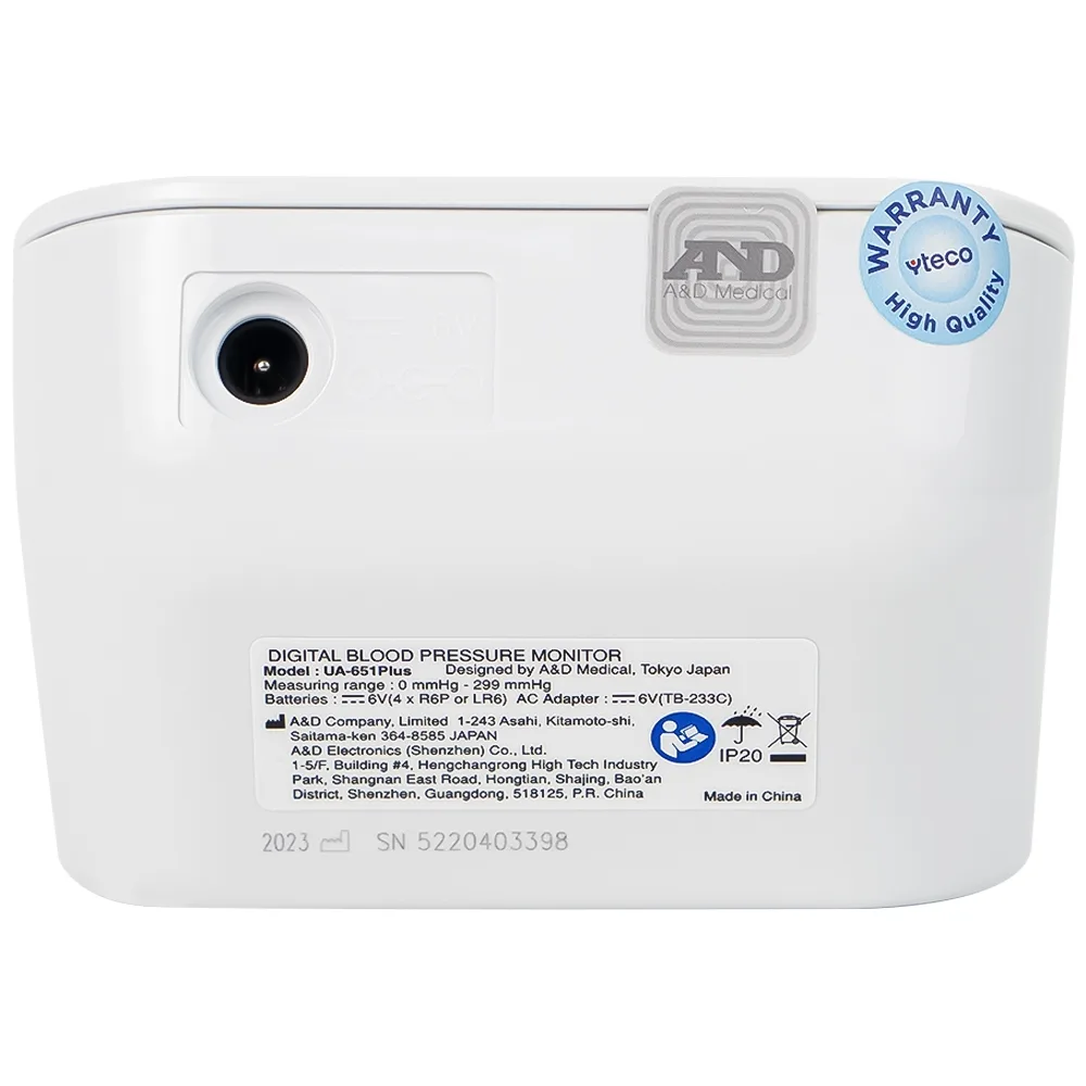 Hình ảnh Máy đo huyết áp bắp tay tự động AND UA-651 Plus hỗ trợ đo huyết áp, cảnh báo đột quỵ