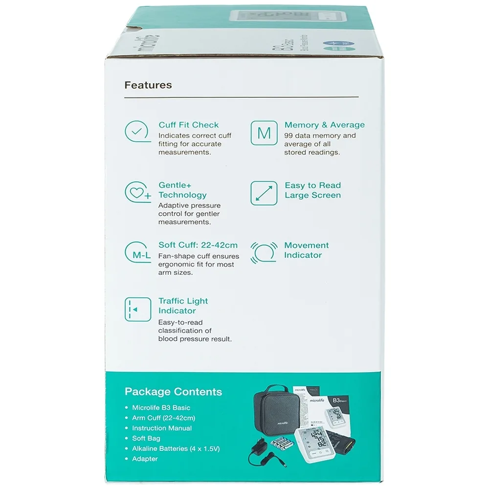 Hình ảnh Máy đo huyết áp tự động Microlife B3 Basic hỗ trợ đo huyết áp