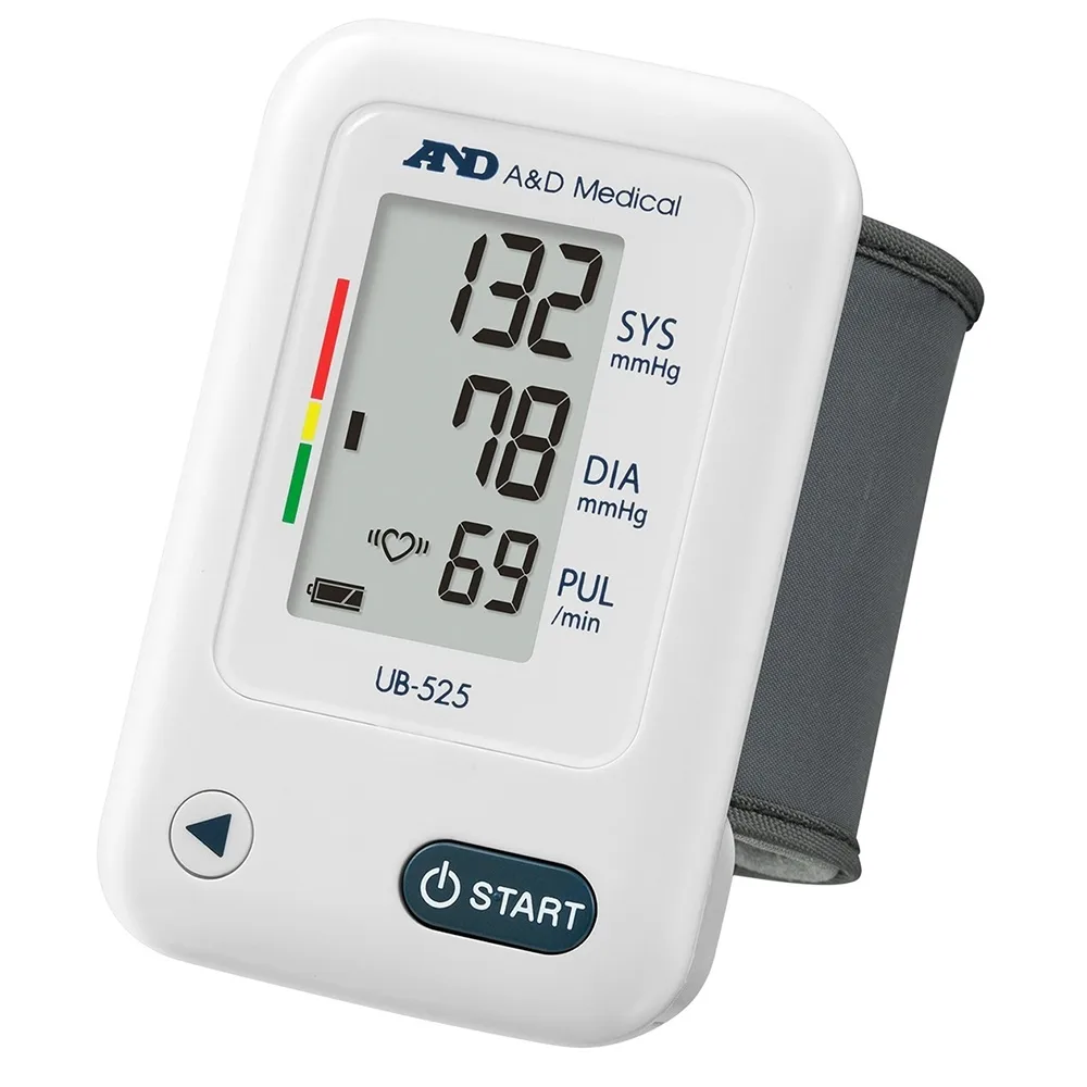 Hình ảnh Máy đo huyết áp cổ tay tự động AND UB-525 hỗ trợ đo huyết áp và nhịp tim
